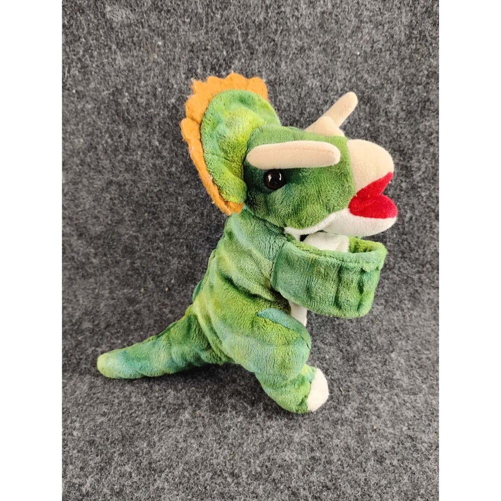 Wild Republic Triceratop Plush Wrist Hugger Slap Bracelet Dinosaur Stuffed